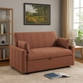 thumbnail image 7 of Porta Sleeper Sofa Full Bed, Copper Brown Boucle, Pillows, 60 Inch, 7 of 7