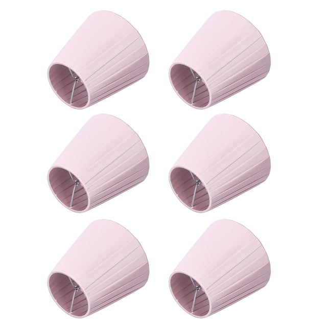 Pantalla de Lámpara, Clip de 3.5 "x 5.1" x 5.5 "en piezas de lámparas simples, 6 piezas de lámpara de luz de pared decorativa de tela para bulbas a, b, c, f, f, f, p para