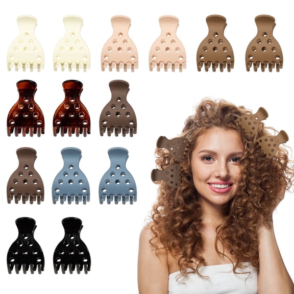 GIRACOA 14 PCS Volume Clip for Styling, Hair Root Claw Clips for Curly Hair for Women and Girls