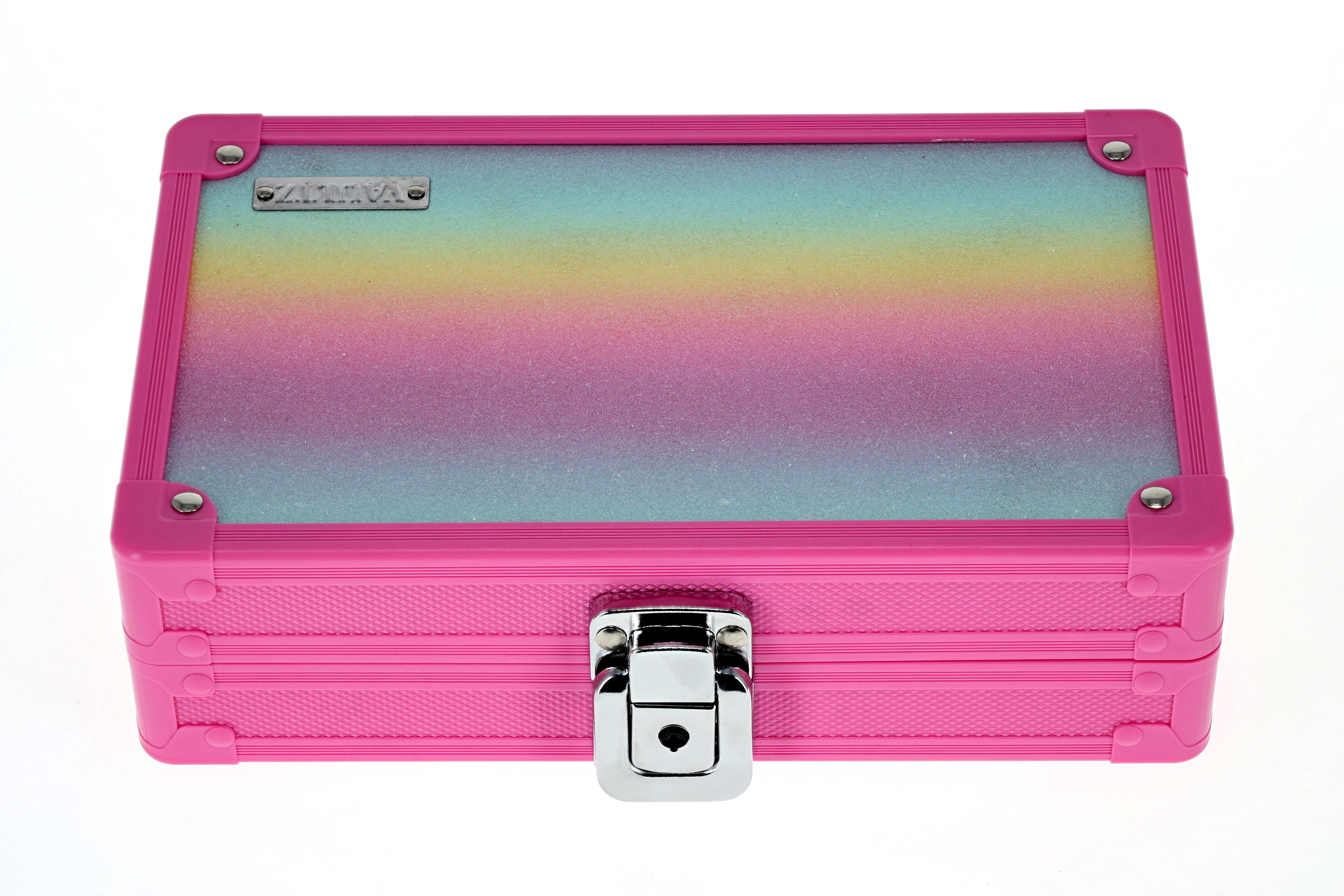 Vaultz Locking Pencil Box Rainbow Box with Key Lock for Elementary School Supplies, New, VZ06079