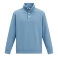 thumbnail image 4 of Men's High Neck Long Sleeve Button Placket Sweatshirt Digital Print Design Fall Winter Casual Wear Oversized Pullover Long Sleeve Crewneck Casual Tops, 4 of 4