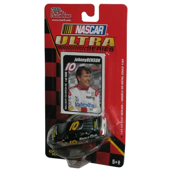 Nascar Ultra Racing Champions (2003) RC2 Black Johnny Benson Silver Chrome Toy Car #10