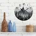 thumbnail image 3 of Mountain Painting Wall Clock Round Vintage Silent Non Ticking Battery Operated Accurate Arabic Numerals Design for Home Kitchen Living Room Bedroom 10 Inch Home Decor, 3 of 6