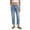 Blue, variant on Womens Jeans Distressed Straight Leg Non Stretch Denim Jeans Classic Everyday Casual Solid Blue L