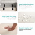 thumbnail image 4 of Muphyers 9 Pcs Patio Furniture Set with 55000BTU Propane Fire Pit Outdoor Rattan Sectional Sofa Set, Ottoman, Modular Wicker Patio Conversation Set, 4" Waterproof Cushions for Porch Balcony,Off-White, 4 of 10