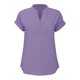 thumbnail image 5 of Vestidos Casuales Para Mujer, Blusas De Mujer De Moda Suéter de mujer de color liso de imitación de lino y lino con hombros descubiertos y cuello en V de manga corta a la moda, 5 of 5