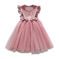 thumbnail image 3 of Loopsun 0-8 Years Girls Sleeveless Round Neck Summer Outdoor Casual Princess Dress Pink, 0-1 Years, 3 of 5
