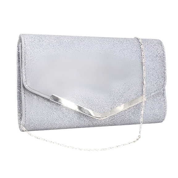 GASTROPOD Women'S Elegant Evening Clutch Envelope Prom Handbag Wedding Purse, Silver Clutch Purses for Women Formal