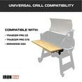 thumbnail image 5 of Iron Forge Tools Butcher Block Folding Traeger Grill Shelf- Accessories for Traeger Pro 22, Pro 575 and Ironwood 650 Series Texas Elite, Eastwood, Pellet Smoker Barbeque, Traeger Grill Accessories, 5 of 6