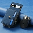 thumbnail image 7 of ELEHOLD Google Pixel 7 Pro Crossbody Wallet Case, Zipper PU Leather Phone Case with Card Holder Wrist Strap Purse Cover for Google Pixel 7 Pro,Blue, 7 of 7