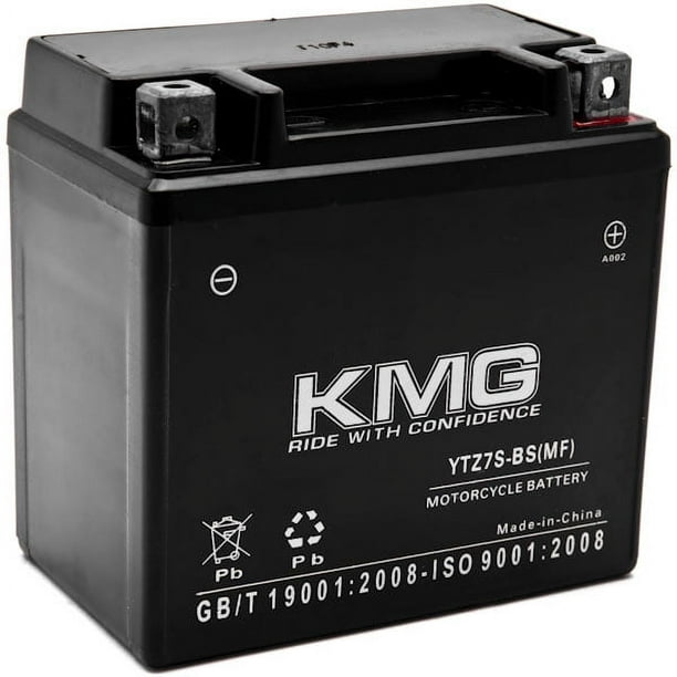 KMG Batterie YTZ7S Compatible avec Honda 450 TRX450ER, TRX450R 2006-2012 Batterie Scellée Sans Entretien Batterie Haute Performance SMF OEM Remplacement Moto Moto ATV Scooter
