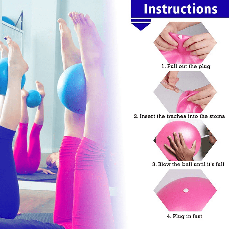 QISHOP Mini Pilates Exercise Ball for Yoga,Small Bender Ball, Pilates,Core  Training and Physical Therapy