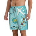 thumbnail image 2 of Naloa Travelling on Airplane Men's Beach Shorts, Surfing shorts, Swim trunks, Quick Dry Swim Trunks for Surfing Beach Fun - Medium, 2 of 9