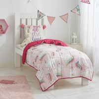 Unicorn Weighted Blanket for Kids by Heritage Club, 6lbs