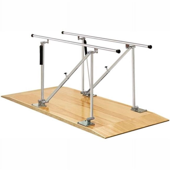 7 ft. Deluxe Wood Platform Mounted Parallel Bars, Height Adjustable
