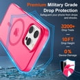 thumbnail image 3 of Funda magnética SUPFINE para iPhone 16 Pro Max, color rosa intenso, 3 of 6