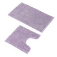 thumbnail image 2 of 2 Piece Set Lavender Soft Cozy Plush Chenille Bath Mat Bathroom Rug, 2 of 4