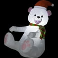 thumbnail image 3 of Airblown Inflatables Air Blown Polar Bear Yard Inflatable, 42", 3 of 3