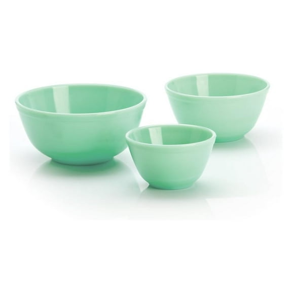 SHAKLAK Jadeite Glass Mixing Bowls (One Pack)