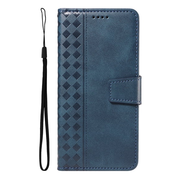 Dteck For Google Pixel 10 Pro XL Flip Wallet Card Pocket Case with Cash Slot Credit Card Slot Shock-Absorbent PU Leather TPU Protective Cover with Wrist Strap, Blue