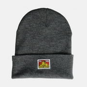 Ben Davis Beanie Unisex Acrylic Cuffed Knit Hat Mens Double Layered Casual Cap, Black, OS