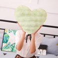 thumbnail image 2 of QTBIUQ Home Decoration Gift Throw Heart Plush Decor Anniversary Stuffed for Cushion Pillow Wedding Back Valentines Rose Shaped Valentine's Plush Pillow Green, 2 of 8