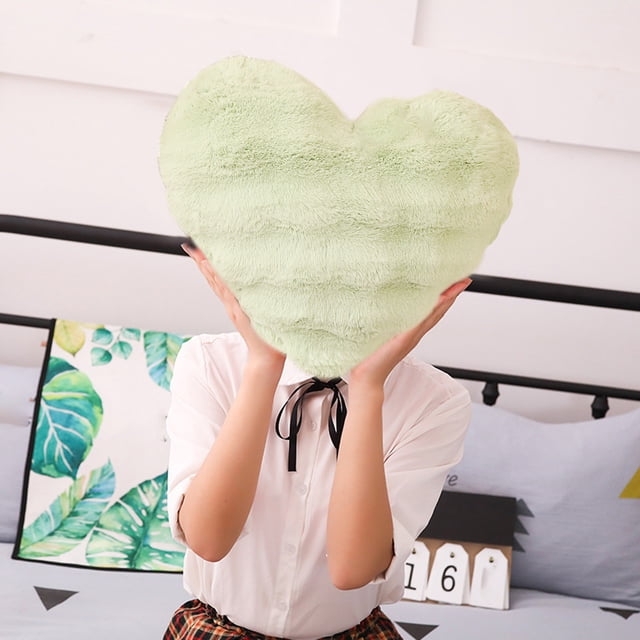 Cojín decorativo en forma de corazón | Cojín suave para sofá y cama | Cojín para sala de estar, dormitorio o asiento de coche | Relleno de poliéster | 50 x 45 cm