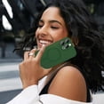 thumbnail image 7 of Magnetic Case for iPhone 15 Pro Phone Case for Women Men, Cute Matte Luxury Soft Metallic Luster Design with Camera Lens Protector, Compatible with Magsafe Case for iPhone 15 Pro 6.1"-Green, 7 of 7