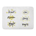 thumbnail image 1 of YUSDECOR Calligraphy Phrases in Brush Style Slang Expressions Modern Lettering Badge Sticker Message Rug Doormat Bath Mat 23.6x15.7 inch, 1 of 1
