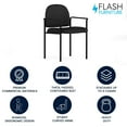 thumbnail image 4 of Flash Furniture Comfort Black Vinyl Stackable Steel Side Reception Chair with Arms, 4 of 9