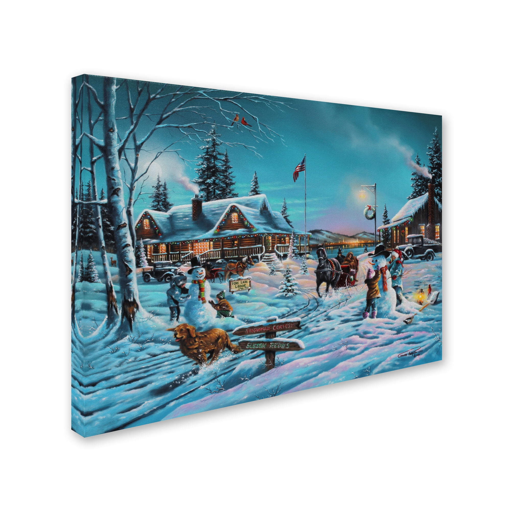 Trademark Fine Art 'Winter Bliss' Canvas Art by Geno Peoples