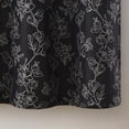 thumbnail image 5 of VCNY Home Carmen 2-Piece Black Floral Rod Pocket Light-Filtering Curtain Panel Set, 38" x 63", 5 of 5
