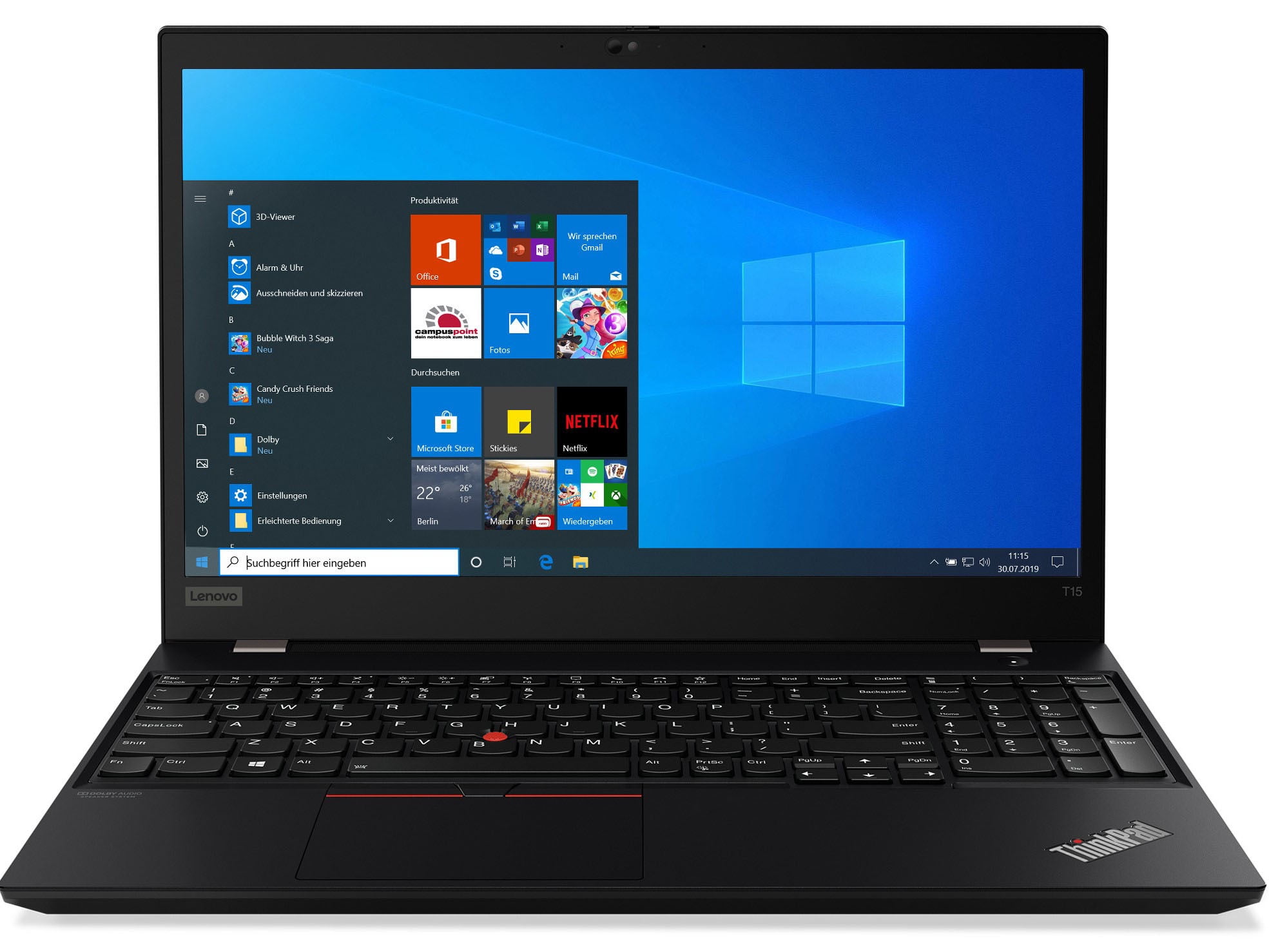 Lenovo ThinkPad T15 Gen 2 Home & Business Laptop (Intel i5-1135G7 4-Core, 15.6