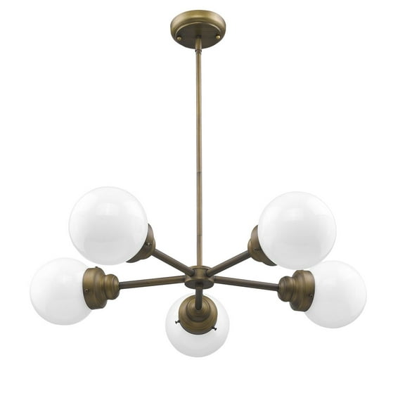 Acclaim Lighting - Portsmith - Five Light Pendant in Art deco Style - 30 Inches