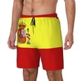 thumbnail image 5 of Mens Spanish Flag 2 in 1 Quick Dry Swim Trunks with Compression Liner Beach Shorts, 5 of 6
