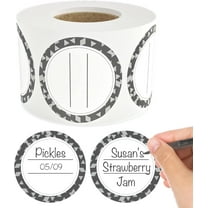 MESS Dissolvable Canning Labels – 200 Count Black Paper Labels for Mason Jars and Food Containers, Removable & Writable