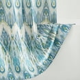 thumbnail image 4 of Lush Decor Ikat Drops Shower Curtain Single 72" W x 72" L Teal - Blue Shower Curtains - Colorful Bath Curtain - Modern Eclectic Style - Boho Decor, 4 of 7