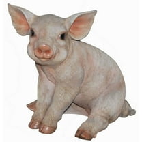Hi-Line Gifts 10" Small Sitting Pig Outdoor Garden Statue