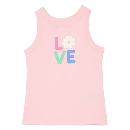 Wonder Nation Toddler Girls Ribbed Tank Top, Sizes 18M-5T