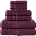 thumbnail image 2 of Prime Collections Ultra Soft Luxury Bamboo Cotton Bath Towel Set 8 Piece Towels 600 GSM 2 Bath Towels 2 Hand Towels and 4 Washcloths, 2 of 7