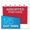 thumbnail image 4 of Colored Hanging Folders, Letter Size, 1/5-Cut Tab, Red, 25/box | Bundle of 2 Boxes, 4 of 5