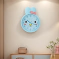thumbnail image 2 of Unique Bargains 1pc Cute Bunny Face 3D Rabbit Wall Clock 13" x 10" x 1.5" Blue, 2 of 5
