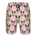 thumbnail image 3 of Adobk Panda Avocado Print Men's Swim Trunks Hawaiian Bathing Suit Swimsuits Beach Shorts with Pockets-Small, 3 of 6