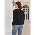 thumbnail image 5 of Women's Crew Neck Button Down Long Sleeve Cardigan for Women Classic Soft Ladies Cardigan Sweater Coat, 5 of 5