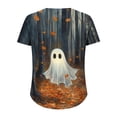 thumbnail image 6 of Qzwdhjm Plus Size Halloween Shirts for Women Short Sleeve Ghost Spooky Season T Shirt Loose Casual Crewneck Graphic Tee for Halloween Daily Wear, 6 of 6
