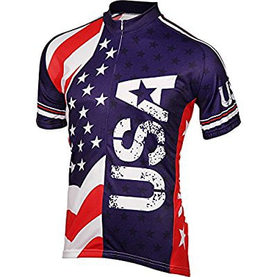 BDI Men's USA Cycling Jersey, Red/White/Blue, Large - Walmart.com