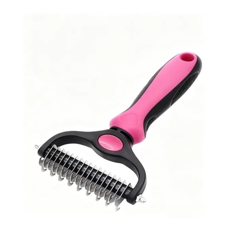 Dog Grooming Tool 2 In 1 Double-Sided Dog Grooming Brush & Dematting Tool for Dogs & Cats Removes Mats Tangles Undercoat for Sensitive Skin