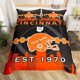 thumbnail image 1 of Funda Nórdica Deportes,Juego de Cama Fútbol para Niños Adolescentes Adultos,Naranja Rojo, 1 of 7
