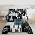 thumbnail image 2 of Homewish Camper Car Rv Full Size Comforter Sets,Old Barn Door Bedding Comforter Set,Wild Bear Silhouette Bedding Sets For Boy,Microfiber Bedroom Decor Reversible,3pcs, 2 of 8
