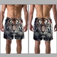 thumbnail image 3 of luoweisi Men's Beach Shorts Quick Dry Swim Trunks with Mesh Lining Tiger M, 3 of 5